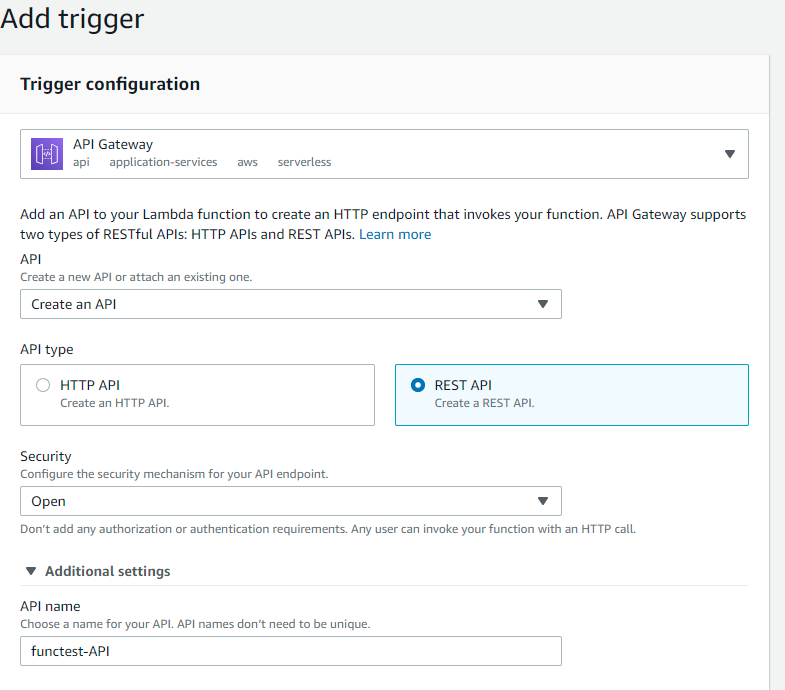 Add lambda trigger config