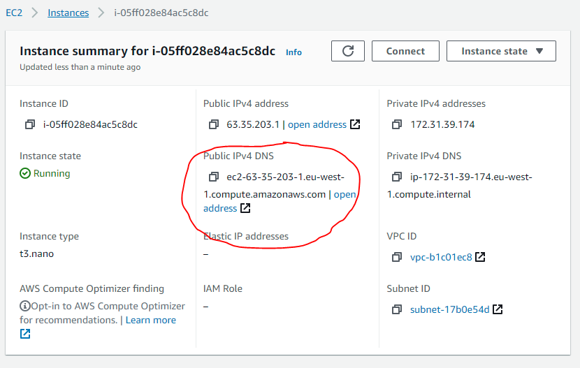 Launch EC2 instance for the SSH tunneling